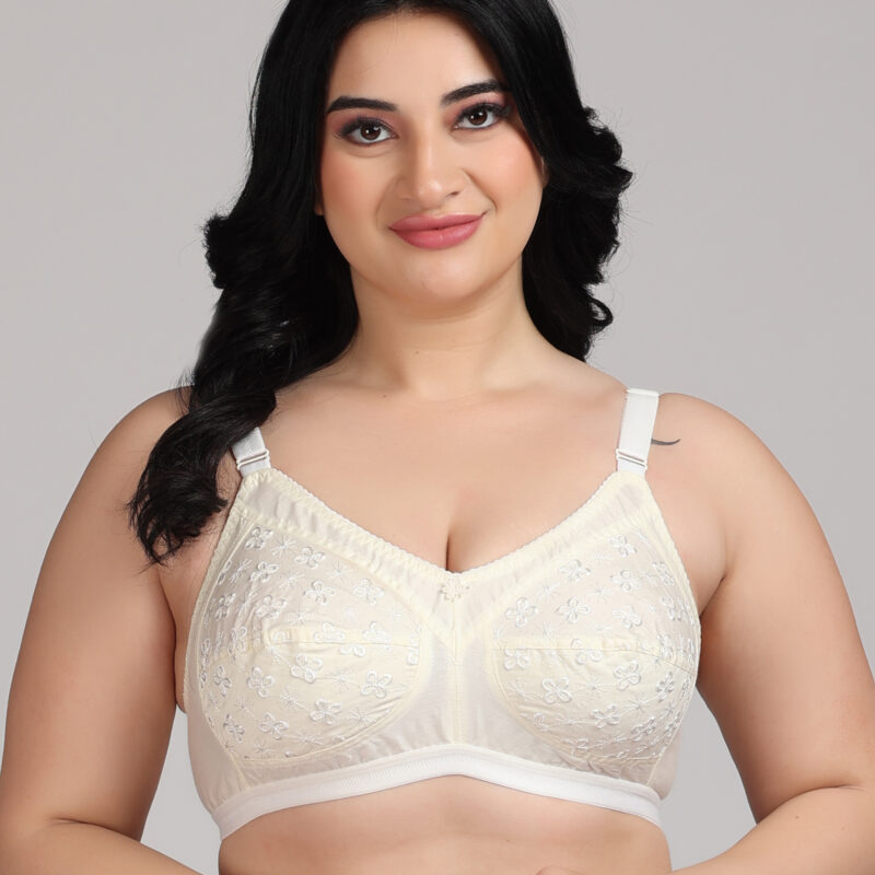 Zivok Cotton Cream Bra – Comfortable Daily Wear Bra for Women