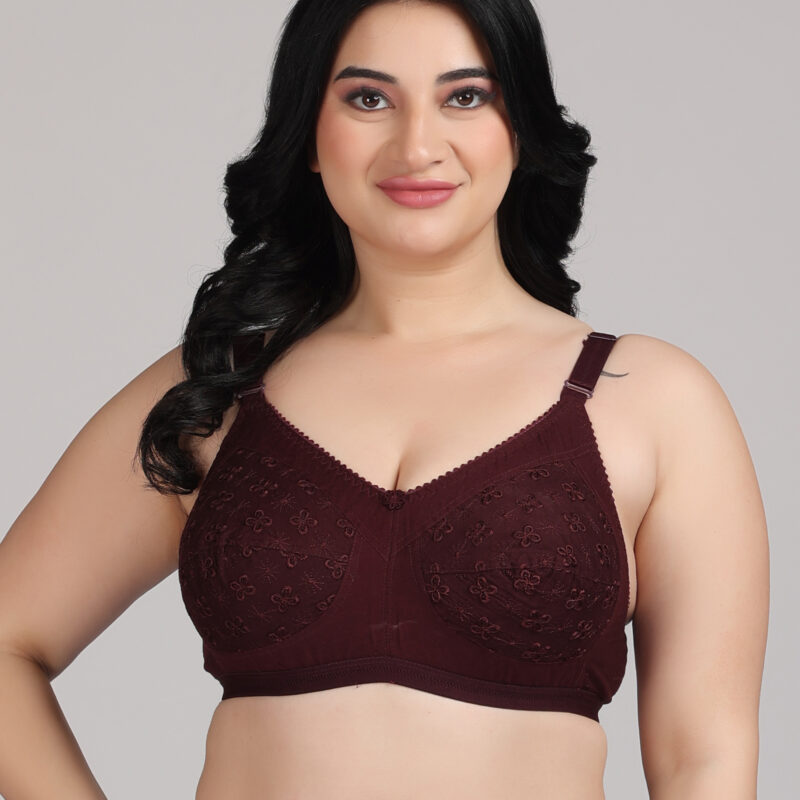 Zivok Cotton Purple Bra – Breathable Soft-Touch Fit for Everyday Use