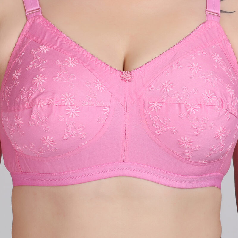 Cotton Pink Bra – Lightweight Cotton Comfort for Everyday Wear by Zivok