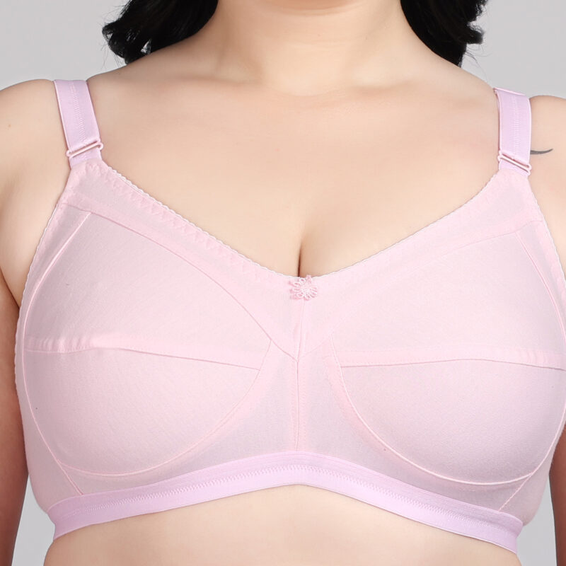 Zivok Pink Full Coverage Bra – Gentle Support with Soft Cotton Comfort
