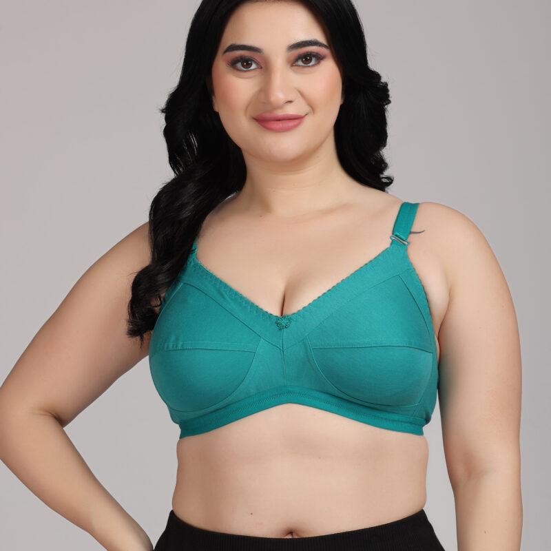 Zivok Full Coverage Green Bra – Balanced Support with Breathable Comfort