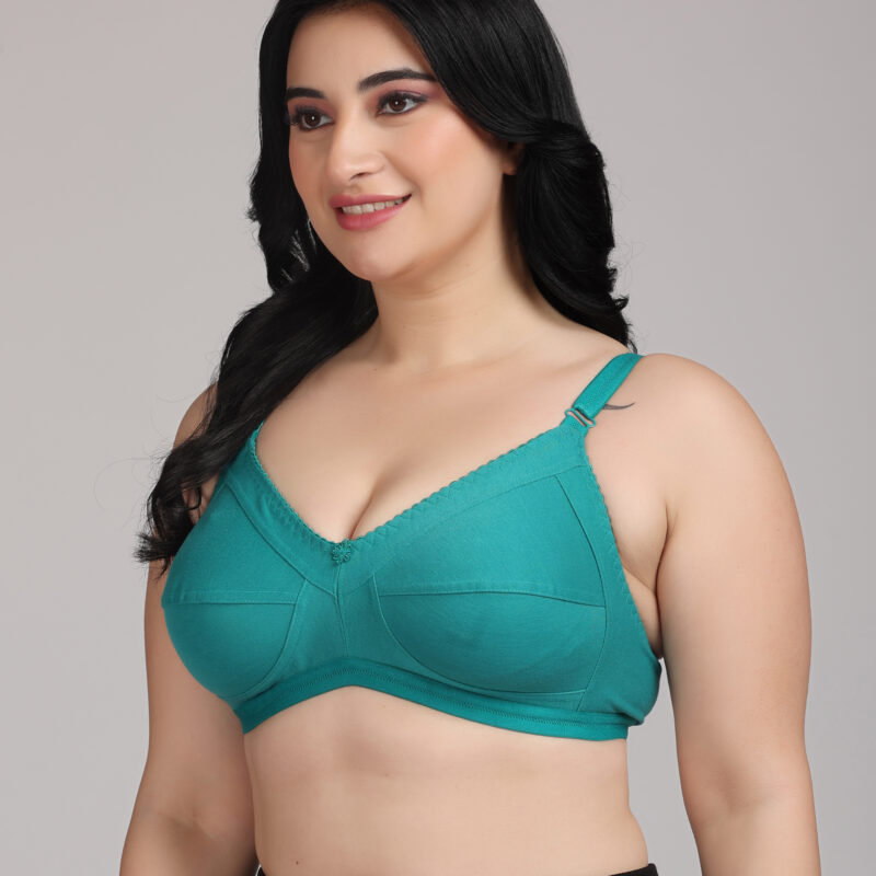 Zivok Full Coverage Green Bra – Balanced Support with Breathable Comfort