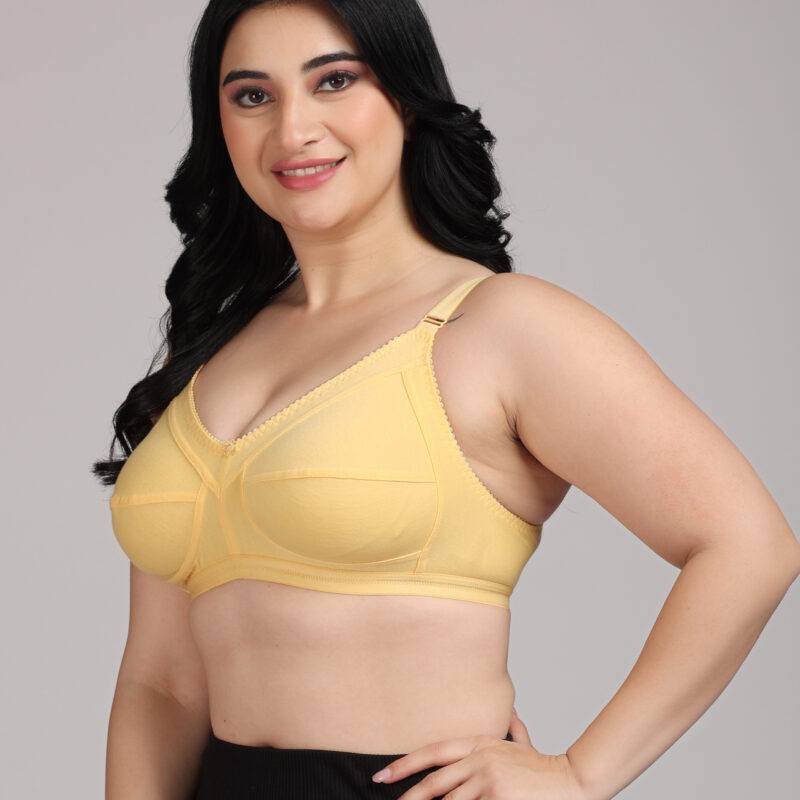 Zivok Yellow Full Coverage Bra – Bright Comfort with Soft Cotton Support