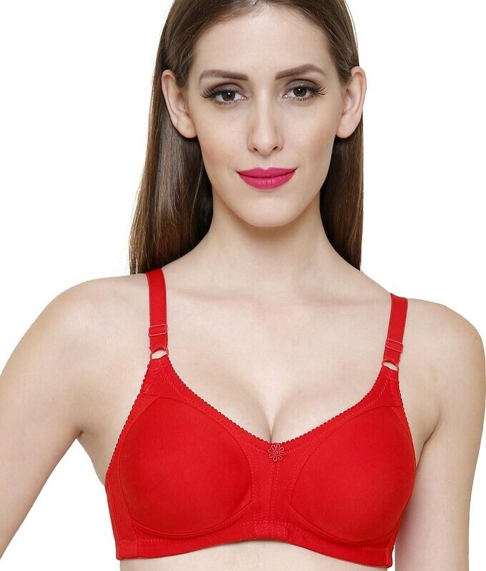 Zivok Cotton Red Bra – Bold Comfort with a Gentle Everyday Fit