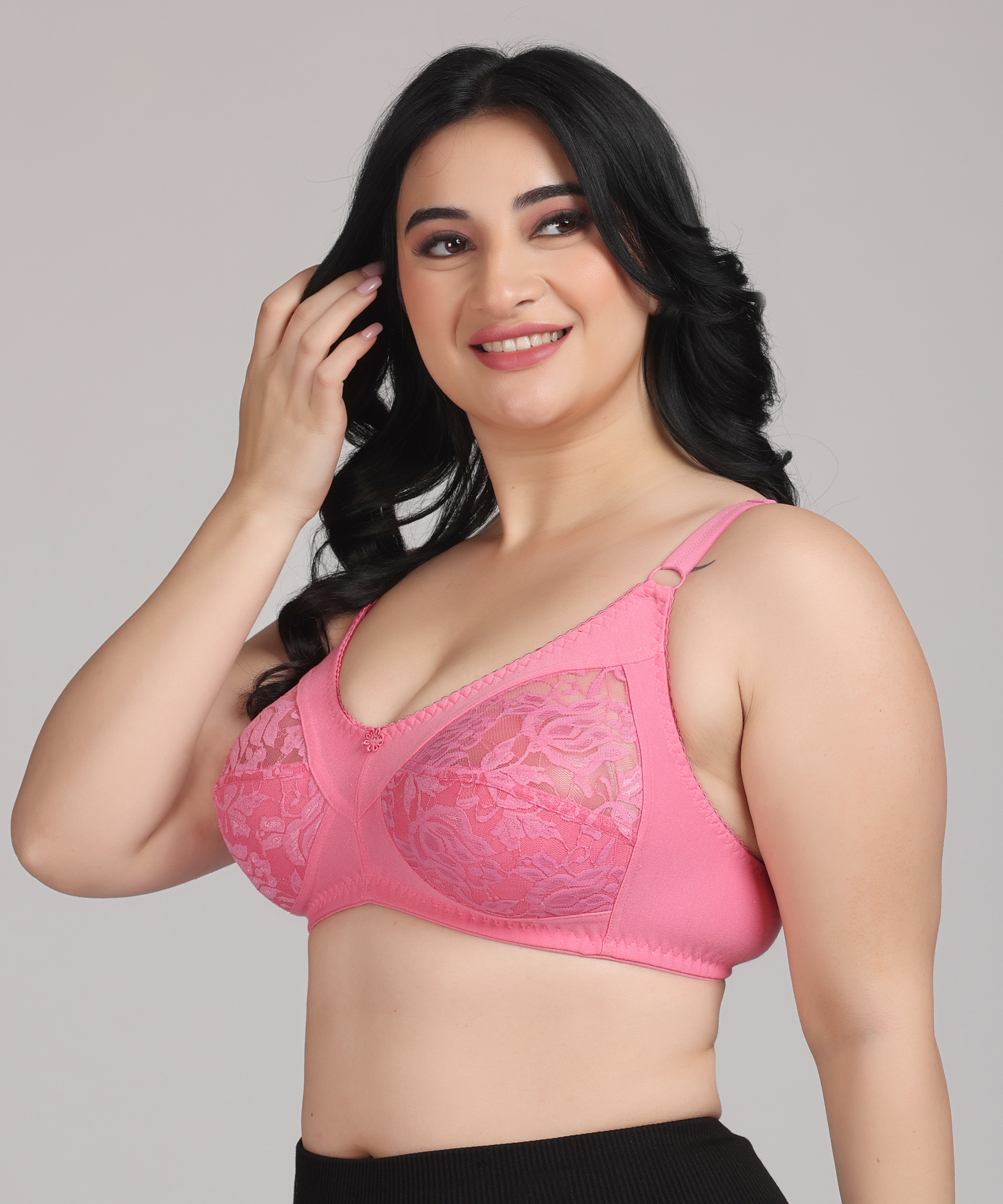 Rose Net Bra for Women | Soft Non-Padded Fashion Bra - Image 2