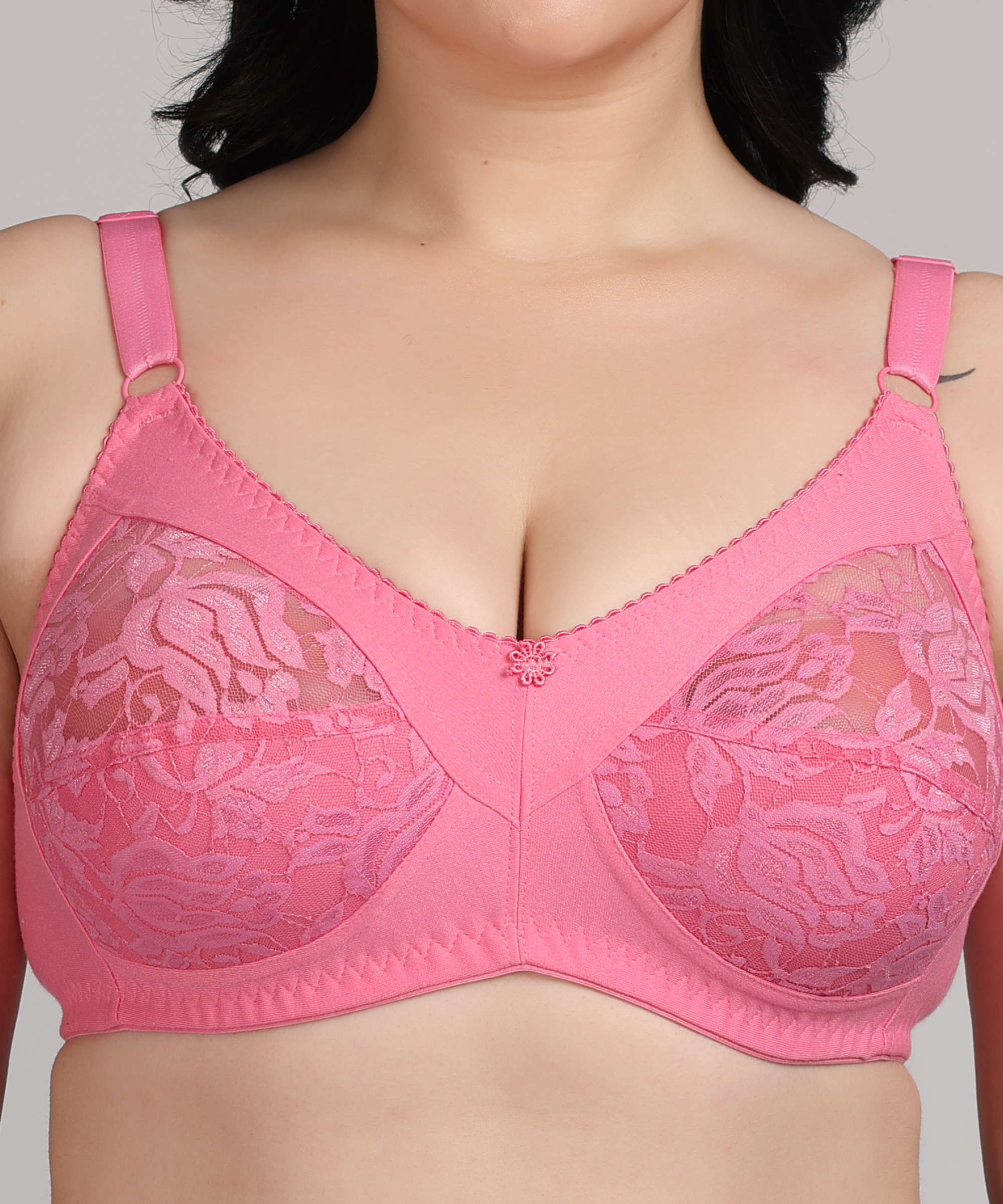 Rose Net Bra for Women | Soft Non-Padded Fashion Bra - Image 3