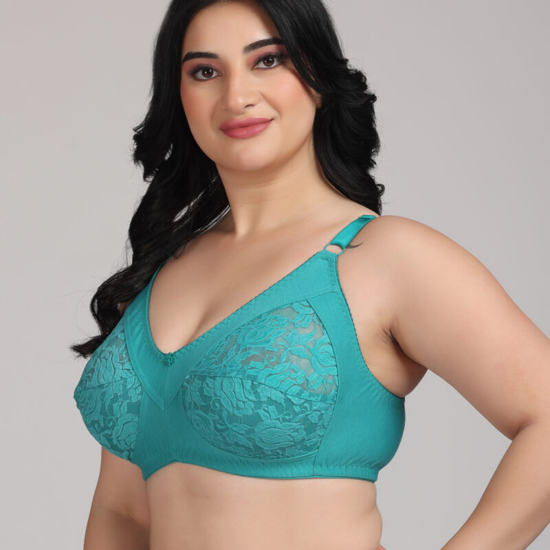 Net Green Color Bra for Women | Lightweight Non-Padded Fashion Bra