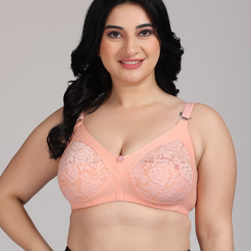 Peach Net Bra for Women