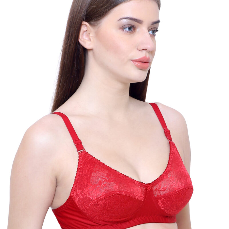 Nancy Red Bra for Women | Soft Non-Wired Non-Padded Daily Wear Bra