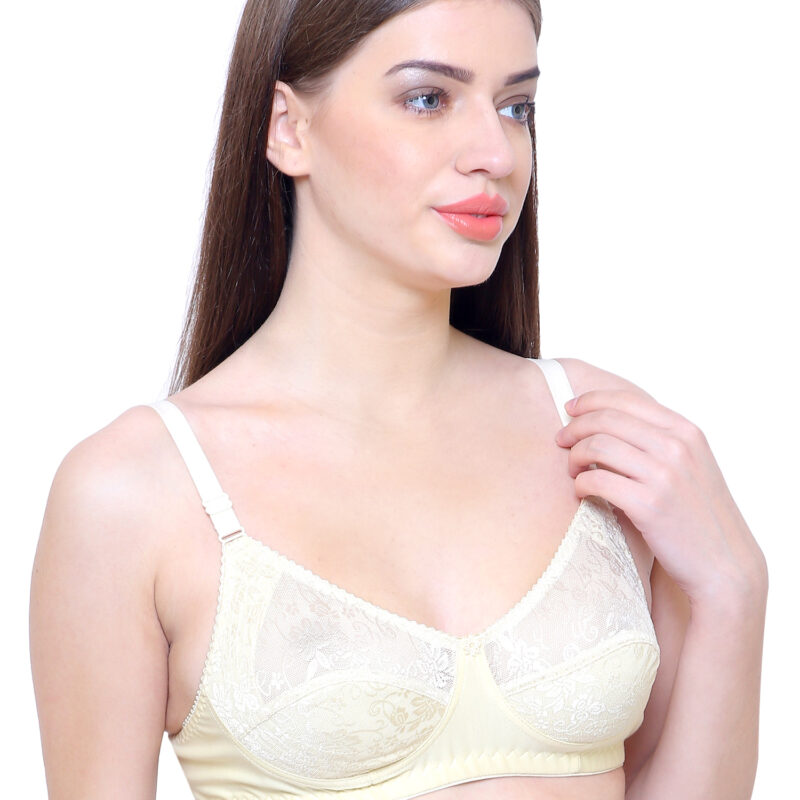 Nancy Cream Bra for Women | Soft Non-Padded Everyday Bra
