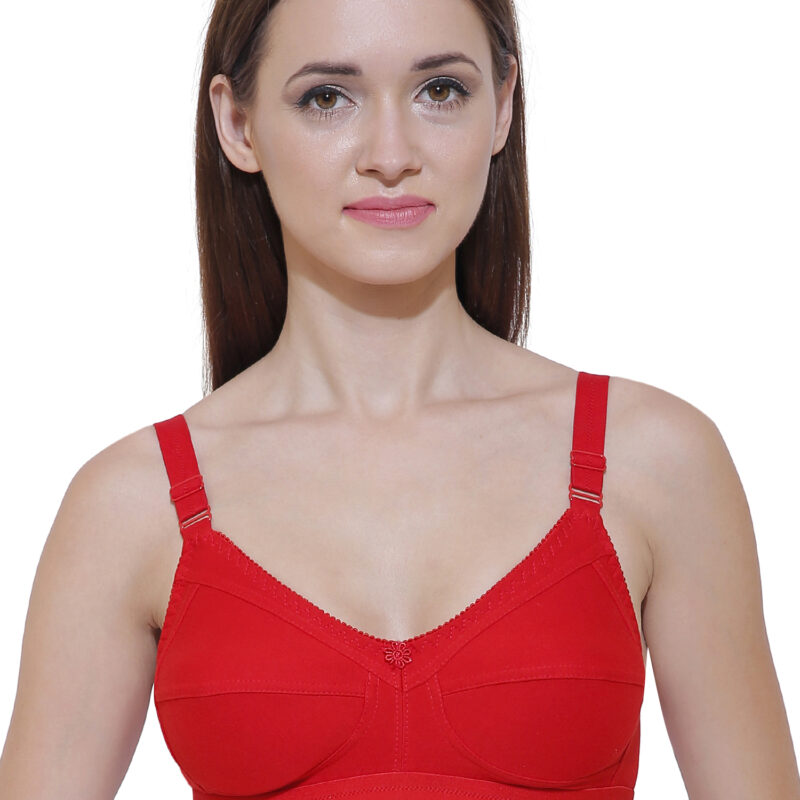 Red Pink Peach Full Coverage Bra Value Pack of 3 – Soft Everyday Support